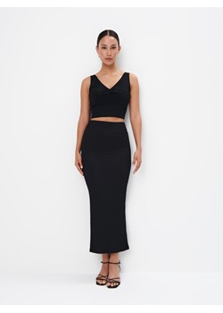 Mohito - Czarna spódnica midi - czarny ze sklepu Mohito w kategorii Spódnice - zdjęcie 173368803