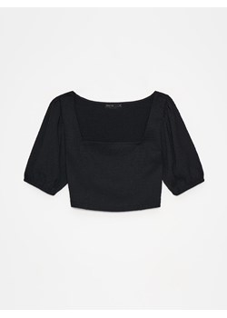 Mohito - Krótka bluzka - czarny ze sklepu Mohito w kategorii Bluzki damskie - zdjęcie 173368864