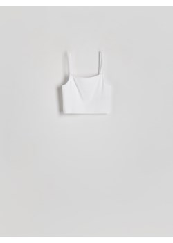 Reserved - Crop top - biały ze sklepu Reserved w kategorii Bluzki damskie - zdjęcie 173369644