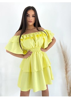 sukienka hiszpanka valentina by mielczarkowski polski produkt - żółta ze sklepu STYLOWO w kategorii Sukienki - zdjęcie 173369660