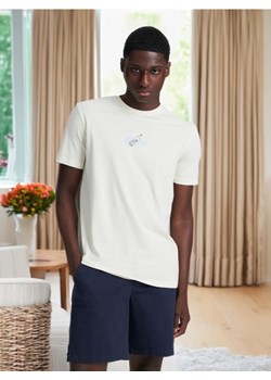 Sinsay - Koszulka bawełniana - kremowy ze sklepu Sinsay w kategorii T-shirty męskie - zdjęcie 173370471