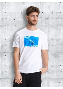 Sinsay - Koszulka z nadrukiem - biały ze sklepu Sinsay w kategorii T-shirty męskie - zdjęcie 173370474