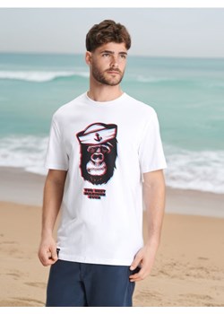 Sinsay - Koszulka z nadrukiem - biały ze sklepu Sinsay w kategorii T-shirty męskie - zdjęcie 173370480