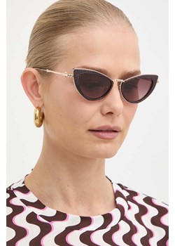 Valentino okulary przeciwsłoneczne VIII damskie kolor brązowy VLS-102C ze sklepu ANSWEAR.com w kategorii Okulary przeciwsłoneczne damskie - zdjęcie 173370724