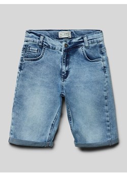 Szorty jeansowe o kroju regular fit z naszywką z logo ze sklepu Peek&Cloppenburg  w kategorii Spodenki chłopięce - zdjęcie 173371322