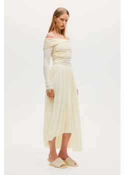 H & M - Drapowana spódnica bombka - Biały ze sklepu H&M w kategorii Spódnice - zdjęcie 173372230