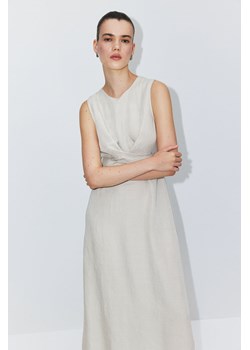 H & M - MAMA Sukienka z domieszką lnu - Beżowy ze sklepu H&M w kategorii Sukienki - zdjęcie 173372233