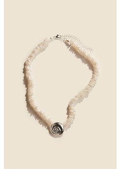 H & M - Krótki naszyjnik z koralikami - Biały ze sklepu H&M w kategorii Naszyjniki - zdjęcie 173372260
