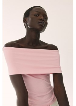 H & M - Off-the-shoulder jersey top - Różowy ze sklepu H&M w kategorii Bluzki damskie - zdjęcie 173372334