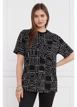 Karl Lagerfeld T-shirt square aop | Regular Fit ze sklepu Gomez Fashion Store w kategorii Bluzki damskie - zdjęcie 173372592