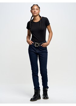 Koszulka damska z bawełny supima czarna Supiclassica 906 ze sklepu Big Star w kategorii Bluzki damskie - zdjęcie 173372763