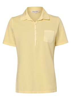 Marc O'Polo Damska koszulka polo Kobiety Bawełna żółty jednolity ze sklepu vangraaf w kategorii Bluzki damskie - zdjęcie 173373562