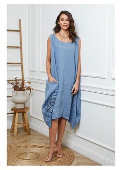 Fleur de Lin Lniana sukienka w kolorze błękitnym ze sklepu Limango Polska w kategorii Sukienki - zdjęcie 173374133