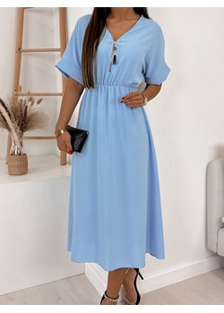 sukienka lilliana błekitna uni ze sklepu UBRA w kategorii Sukienki - zdjęcie 173375464