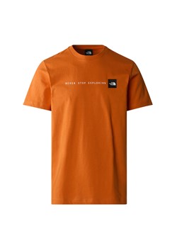 Koszulka męska The North Face S/S NEVER STOP EXPLORING pomarańczowa NF0A87NSPCO ze sklepu a4a.pl w kategorii T-shirty męskie - zdjęcie 173375942