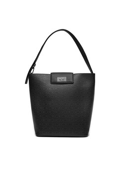 Torebka Calvin Klein Ck Push Bucket Bag_Epi Mn K60K612344 Czarny ze sklepu eobuwie.pl w kategorii Torby Shopper bag - zdjęcie 173376960