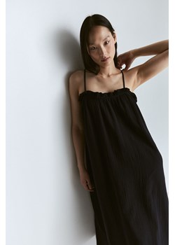 H & M - Bawełniana sukienka z falbankami - Czarny ze sklepu H&M w kategorii Sukienki - zdjęcie 173377104