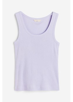 H & M - Koszulka z domieszką jedwabiu - Fioletowy ze sklepu H&M w kategorii Bluzki damskie - zdjęcie 173377114