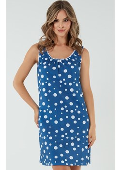 Damska koszula nocna na szerokich ramiączkach niebieska Raba, Kolor niebieski-wzór, Rozmiar S, Italian Fashion ze sklepu Primodo w kategorii Koszule nocne - zdjęcie 173378042