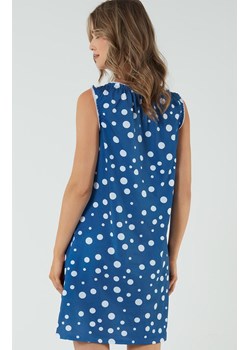 Damska koszula nocna na szerokich ramiączkach niebieska Raba, Kolor niebieski-wzór, Rozmiar S, Italian Fashion ze sklepu Primodo w kategorii Koszule nocne - zdjęcie 173378043