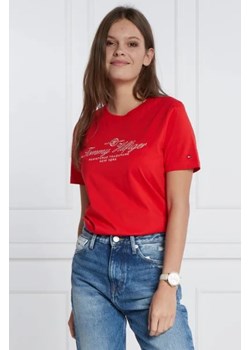 Tommy Hilfiger T-shirt REG HILFIGER SCRIPT C-NK SS | Regular Fit ze sklepu Gomez Fashion Store w kategorii Bluzki damskie - zdjęcie 173378582