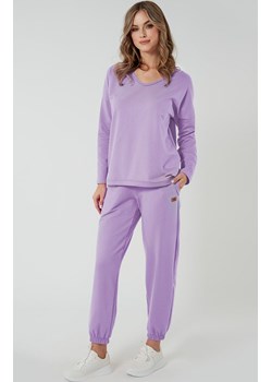 Damskie spodnie dresowe liliowe Madri, Kolor liliowy, Rozmiar S, Italian Fashion ze sklepu Intymna w kategorii Spodnie damskie - zdjęcie 173378704