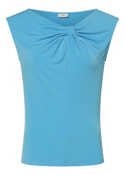 s.Oliver BLACK LABEL Top damski Kobiety Sztuczne włókno niebieski jednolity ze sklepu vangraaf w kategorii Bluzki damskie - zdjęcie 173379642
