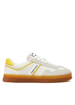 Sneakersy Tommy Jeans Court Sneaker EN0EN02552 Biały ze sklepu eobuwie.pl w kategorii Buty sportowe damskie - zdjęcie 173379732