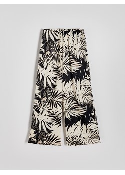 Reserved - Wzorzyste spodnie - czarny ze sklepu Reserved w kategorii Spodnie damskie - zdjęcie 173381090