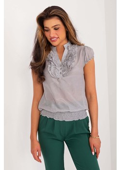 Damska bluzka letnia z falbankami - szara ze sklepu 5.10.15 w kategorii Bluzki damskie - zdjęcie 173382633