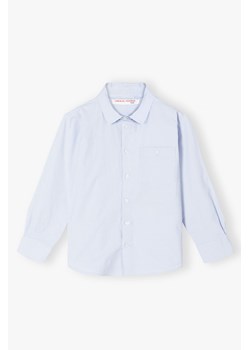 Niebieska koszula slim chłopięca z kołnierzykiem ze sklepu 5.10.15 w kategorii Koszule chłopięce - zdjęcie 173382664