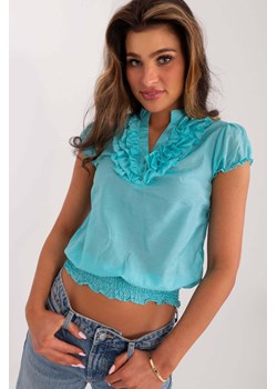 Damska bluzka letnia z falbankami - jasnoniebieska ze sklepu 5.10.15 w kategorii Bluzki damskie - zdjęcie 173382674