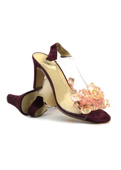 Sandały damskie z silikonową cholewką - YOLANDA 2132, różowe ze sklepu ulubioneobuwie w kategorii Sandały damskie - zdjęcie 173386004