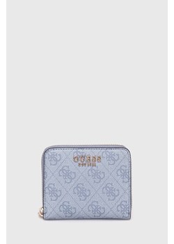 Guess portfel damski kolor niebieski ze sklepu ANSWEAR.com w kategorii Portfele damskie - zdjęcie 173386092