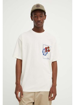 Les Deux t-shirt bawełniany męski kolor beżowy z nadrukiem LDM101174 ze sklepu ANSWEAR.com w kategorii T-shirty męskie - zdjęcie 173386390
