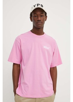 Won Hundred t-shirt bawełniany męski kolor różowy z nadrukiem 3101-12063 ze sklepu ANSWEAR.com w kategorii T-shirty męskie - zdjęcie 173386412