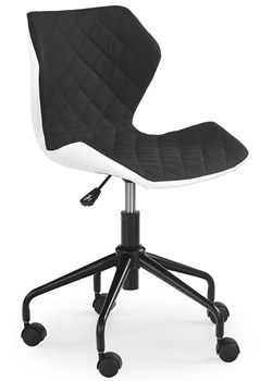 Pikowany fotel obrotowy Kartex - czarny ze sklepu Edinos.pl w kategorii Krzesła biurowe - zdjęcie 173386760