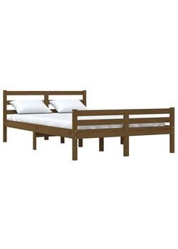 Drewniane łóżko miodowy brąz 120x200 - Aviles 4X ze sklepu Edinos.pl w kategorii Łóżka i materace - zdjęcie 173387483