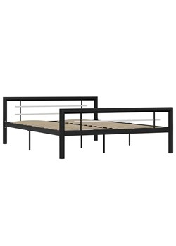 Czarne metalowe łóżko dwuosobowe 160x200 cm - Hagrix ze sklepu Edinos.pl w kategorii Łóżka i materace - zdjęcie 173387582