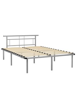 Szare metalowe łóżko loftowe 120x200 cm - Nikel ze sklepu Edinos.pl w kategorii Łóżka i materace - zdjęcie 173387633