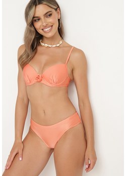 Pomarańczowe Dwuczęściowe Bikini Biustonosz z Aplikacją Majtki Typu Figi Vikrria ze sklepu Born2be Odzież w kategorii Stroje kąpielowe - zdjęcie 173387944