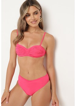 Różowe Bikini Stanik z Cekinami Majtki Typu Figi Vikinies ze sklepu Born2be Odzież w kategorii Stroje kąpielowe - zdjęcie 173388041