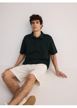 Reserved - Koszulka polo boxy - zielony ze sklepu Reserved w kategorii T-shirty męskie - zdjęcie 173389870
