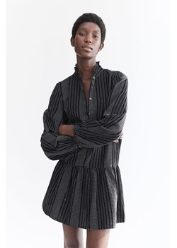 H & M - Sukienka z falbankową stójką - Czarny ze sklepu H&M w kategorii Sukienki - zdjęcie 173392633
