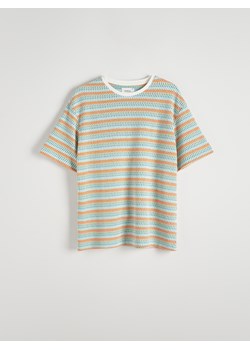 Reserved - T-shirt oversize w paski - wielobarwny ze sklepu Reserved w kategorii T-shirty męskie - zdjęcie 173393612