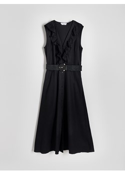 Reserved - Sukienka z lnem - czarny ze sklepu Reserved w kategorii Sukienki - zdjęcie 173393682
