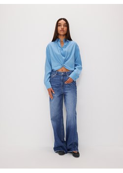 Reserved - Gładka koszula z modalu - niebieski ze sklepu Reserved w kategorii Koszule damskie - zdjęcie 173393721