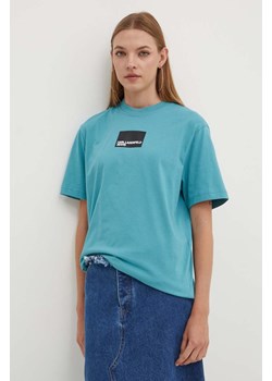 Karl Lagerfeld Jeans t-shirt bawełniany damski kolor turkusowy ze sklepu ANSWEAR.com w kategorii Bluzki damskie - zdjęcie 173395740