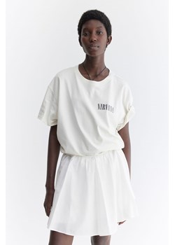 H & M - Obszerny T-shirt z nadrukiem - Biały ze sklepu H&M w kategorii Bluzki damskie - zdjęcie 173396330