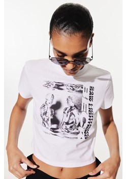 H & M - T-shirt z nadrukiem - Biały ze sklepu H&M w kategorii Bluzki damskie - zdjęcie 173396334